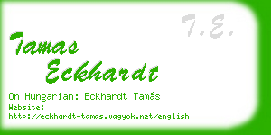 tamas eckhardt business card